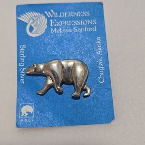 Wilderness Expressions Sterling Silver Polar Bear Pin